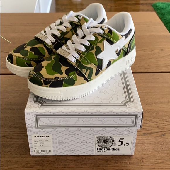 Bape Shoes - A BATHING APE ABC CAMO BAPE STA LOW W5.5 M4